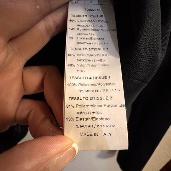 Annarita N. Steampunk Victorian Ruffled Lace Zip Blouse Top Black Italy Size 6 - Picture 10 of 10